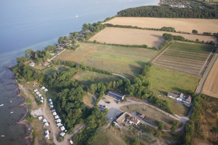 Møllegaardens Camping - Luftfoto af pladsen